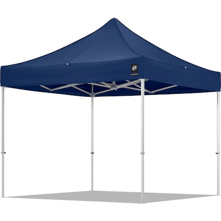 E-Z Up Freedom83 Shelter, 10' W x 10' L, TAA Compliant, Gray Aluminum Frame, Admiral Navy Top F83KU10AN